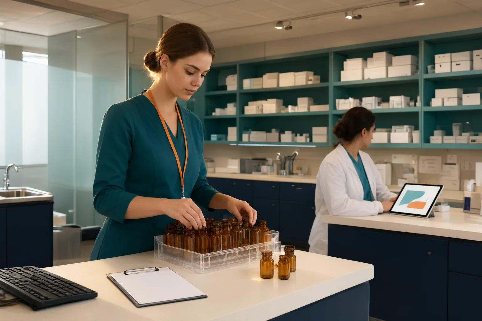 Editorial scene showing practical next steps for CPhT Certification vs. E-Verify: What Pharmacy Technician Applicants Should Know