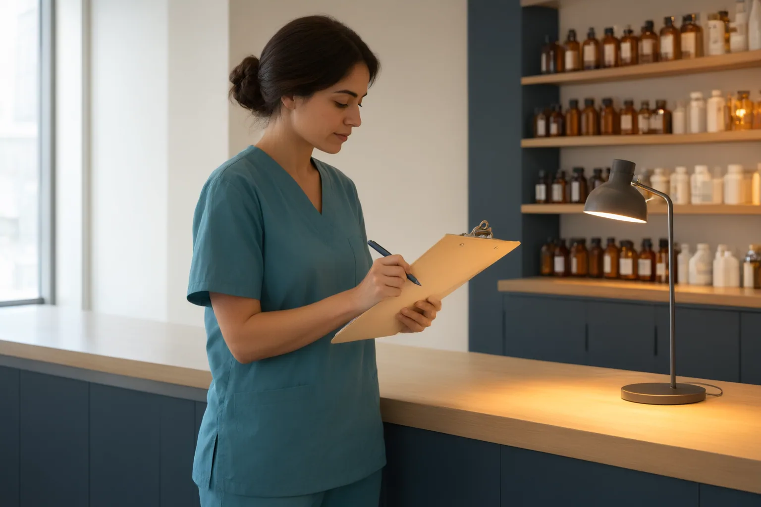 Editorial scene showing practical next steps for Do You Need Both PTCB Certification and a California Pharmacy Technician License?