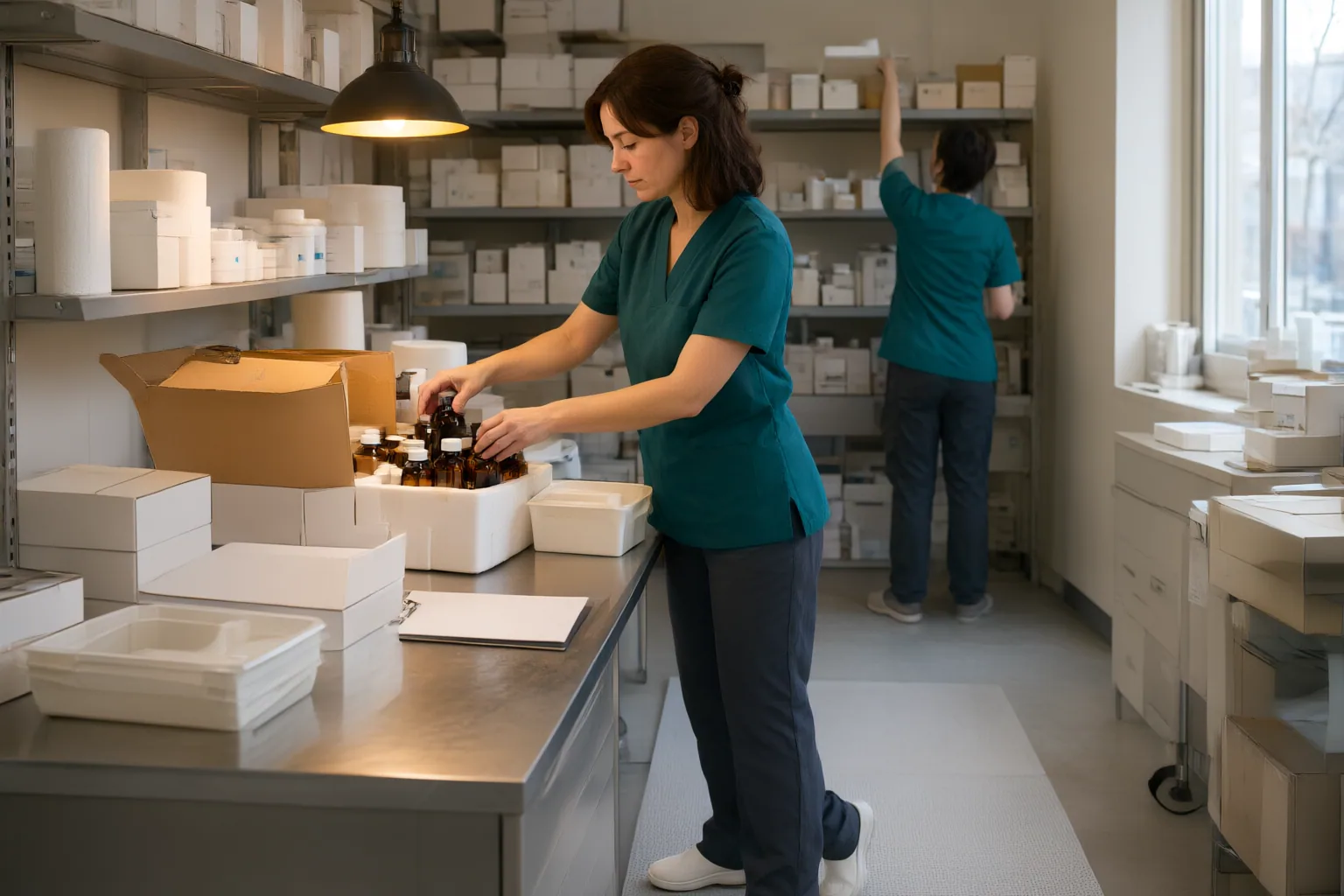Editorial scene showing practical next steps for How Can Career Changers Assess the Physical Demands of Pharmacy Technician Work?