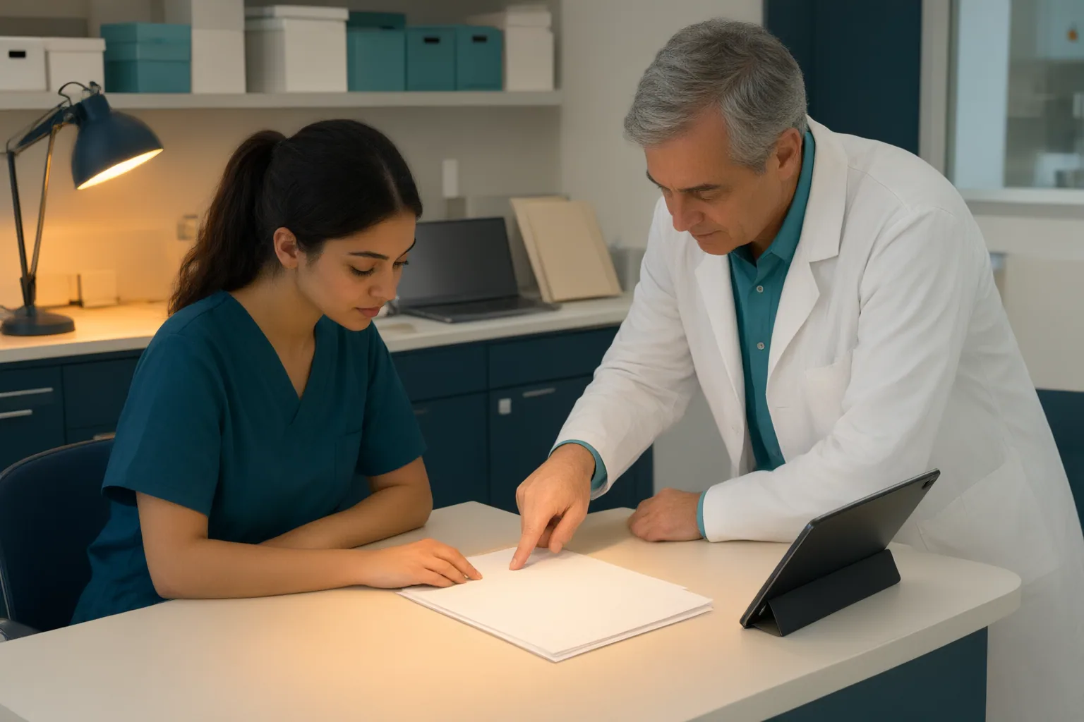 Editorial scene showing practical next steps for How to Check Whether Your State Requires a Jurisprudence Exam for Pharmacy Technician Registration