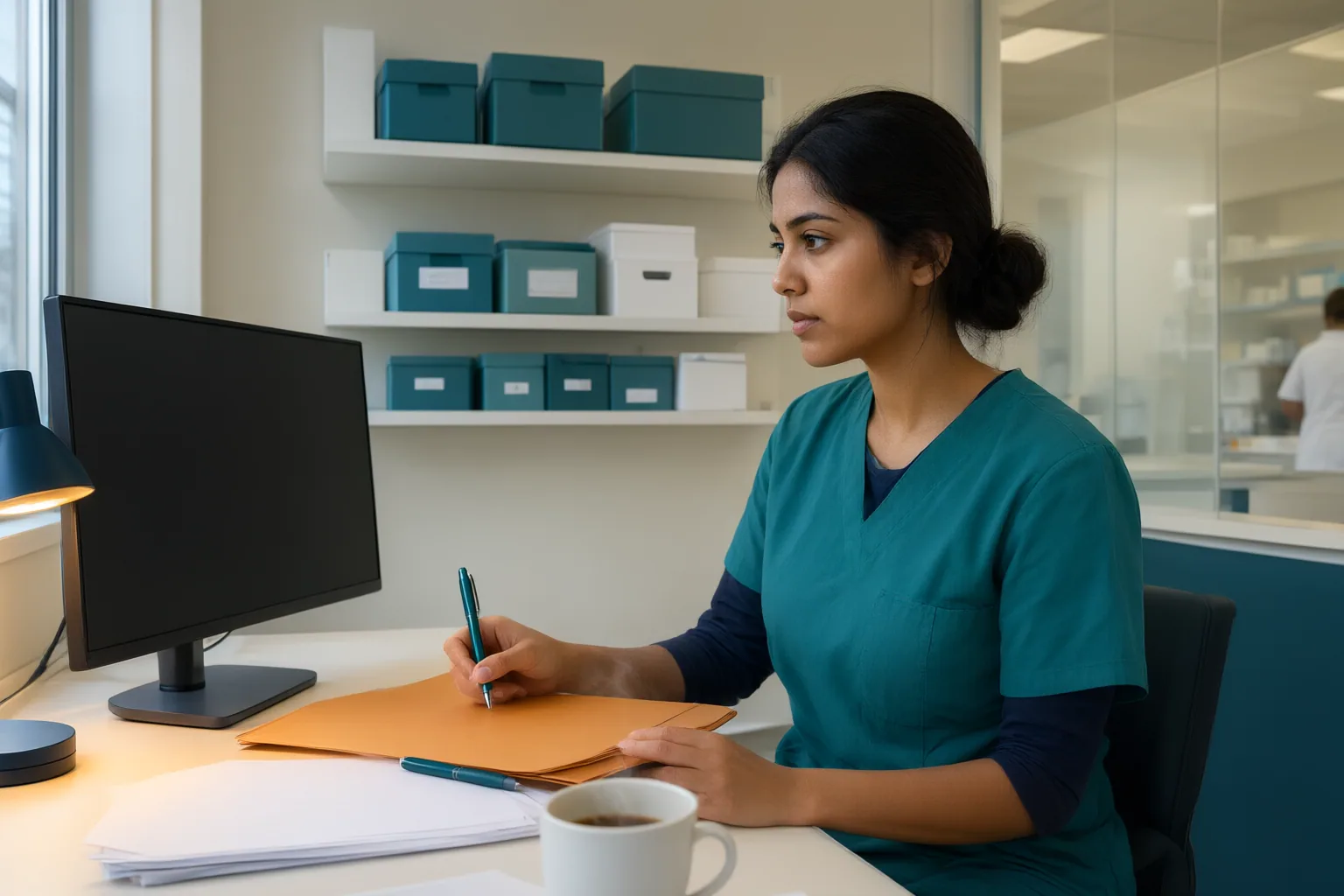 Editorial scene showing practical next steps for Pharmacy Technician Endorsement or Reciprocity: When You Need a New State Credential